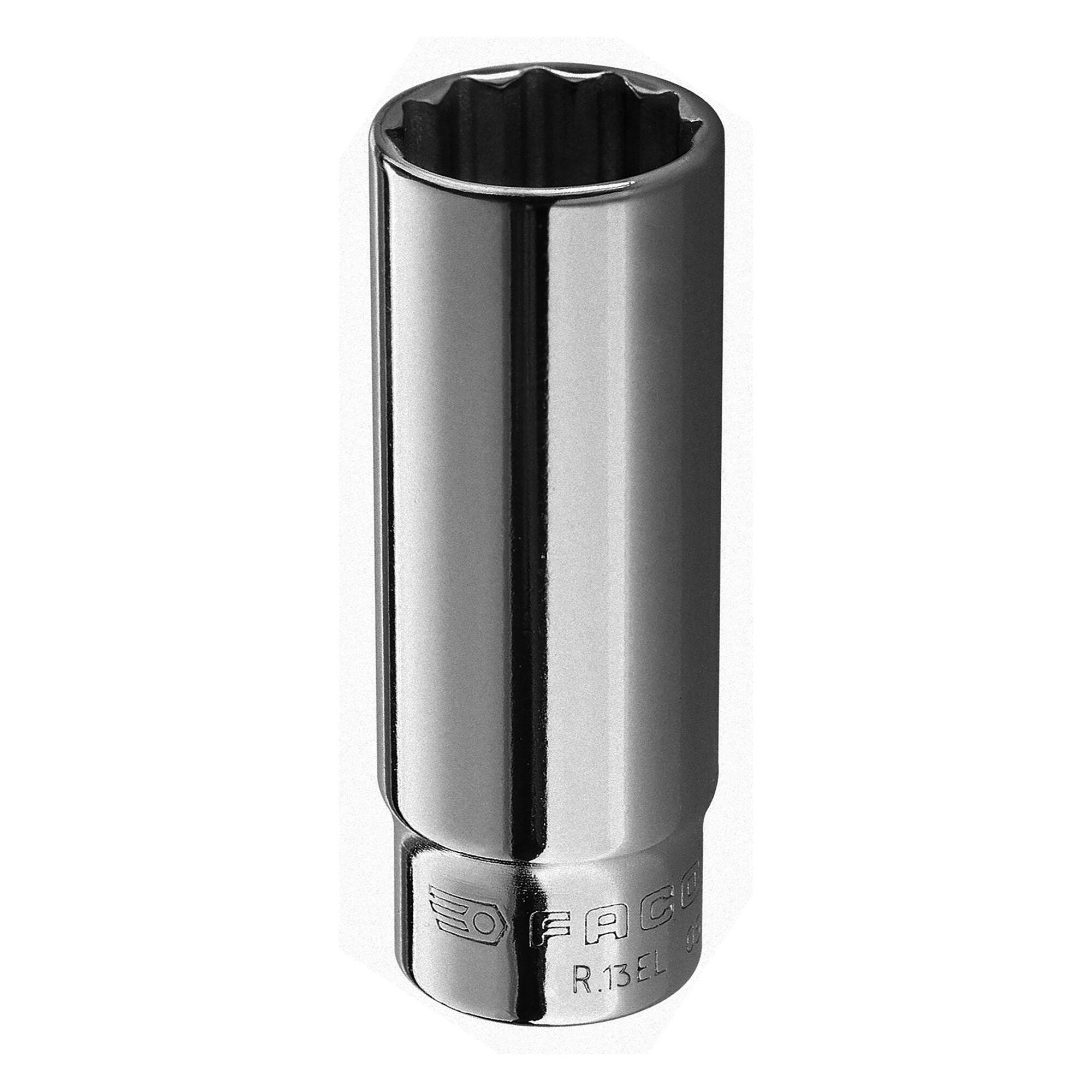 Facom 1/4 in Drive 14mm Long Socket, 12 point, 50 mm Overall Length