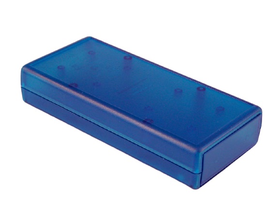 Hammond Transparent Blue ABS ABS Case, 140 x 66 x 28mm