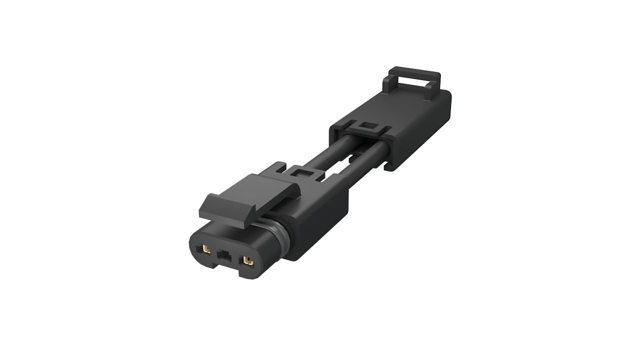 Amphenol Communications Solutions FLHM2P008 Series Straight PCB Socket, 2-Contact, 1-Row, 2.5mm Pitch, Poke-In