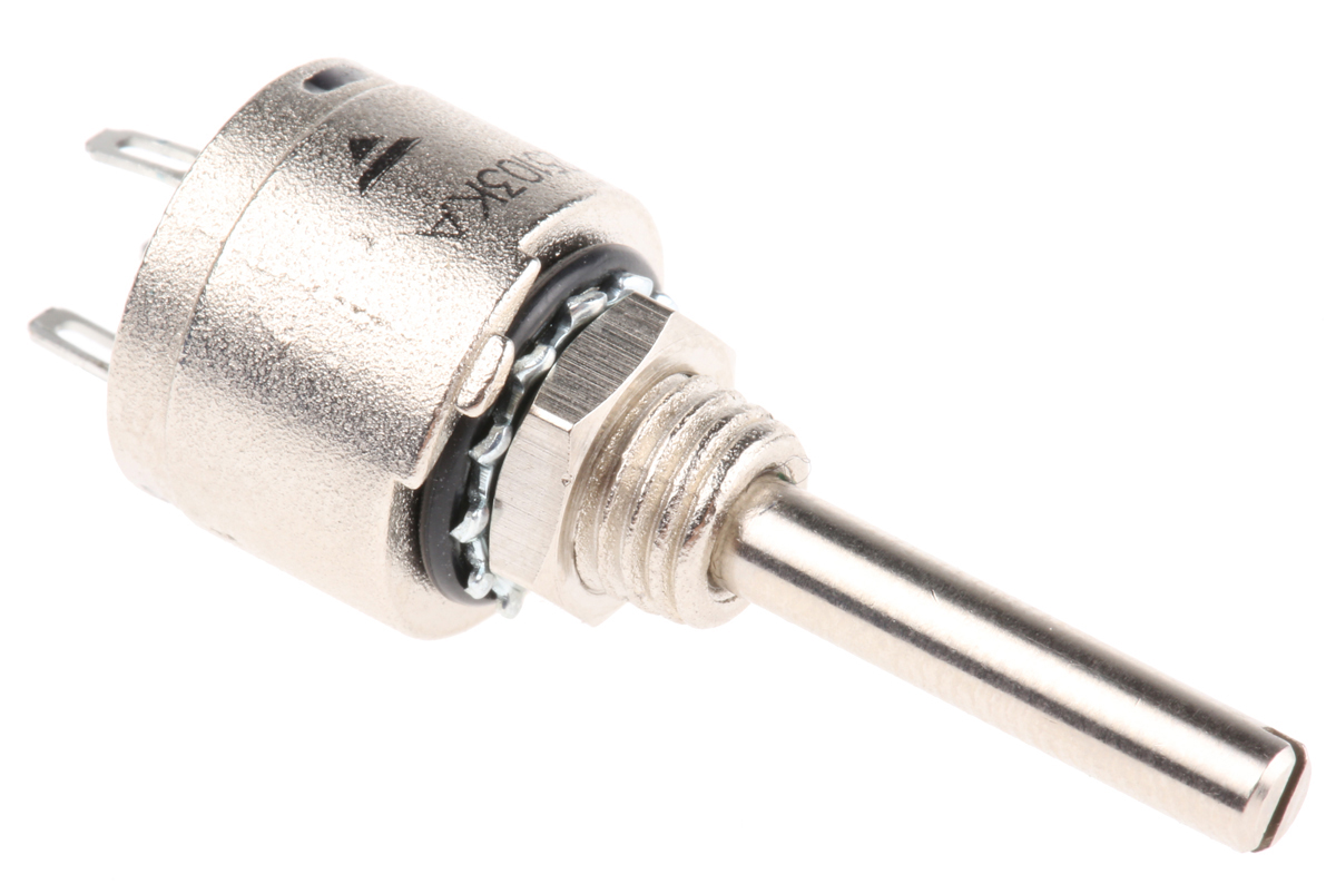 Vishay PRV6 10kΩ Rotary Potentiometer 1-Gang Panel Mount, PRV6SAABJYB25103KA
