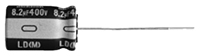 Nichicon 8.2μF Aluminium Electrolytic Capacitor 450V dc, Radial, Through Hole - ULD2W8R2MPD