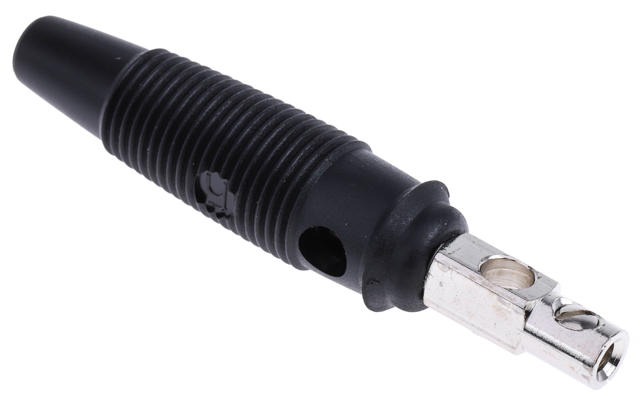 Hirschmann Test & Measurement Black Male Banana Plug, 4 mm Connector, Screw Termination, 16A, 60V dc, Nickel Plating