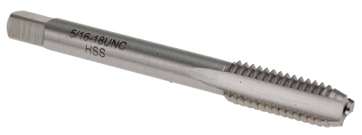 RS PRO Tap Set HSS 2-Piece UNC Standard Hand Tap 5/16-18 UNC Thread