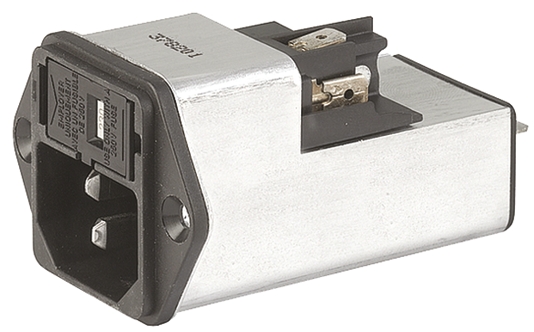 Schurter 4A, 125 V ac, 250 V ac Male Screw Filtered IEC Connector 4301.5003, Quick Connect 1, 2 Fuse