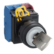 Idec IP65 Key Switch, DPDT 3-Way Common-Key