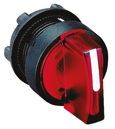 Schneider Electric Harmony XB5 Series 3 Position Selector Switch Head, 22mm Cutout, Red Handle