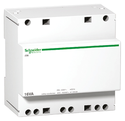 Schneider Electric 16VA DIN Rail Transformer, 230V ac Primary, 12V ac Secondary