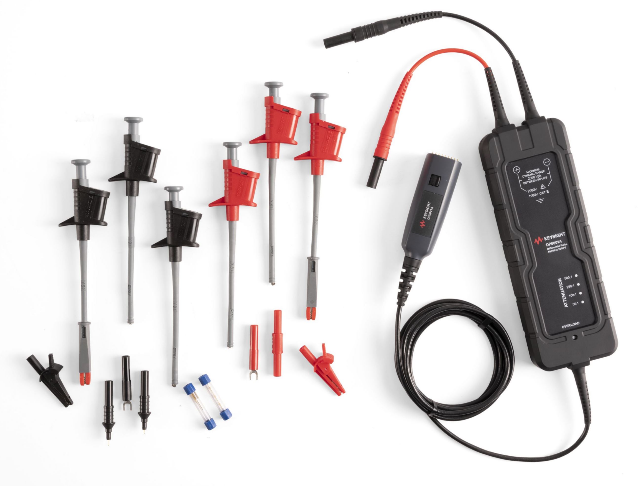 Keysight Technologies DP0001A Series DP0001A-EMEA Oscilloscope Probe, Differential Type, 400MHz, 50:1 dB, 100:1 dB,