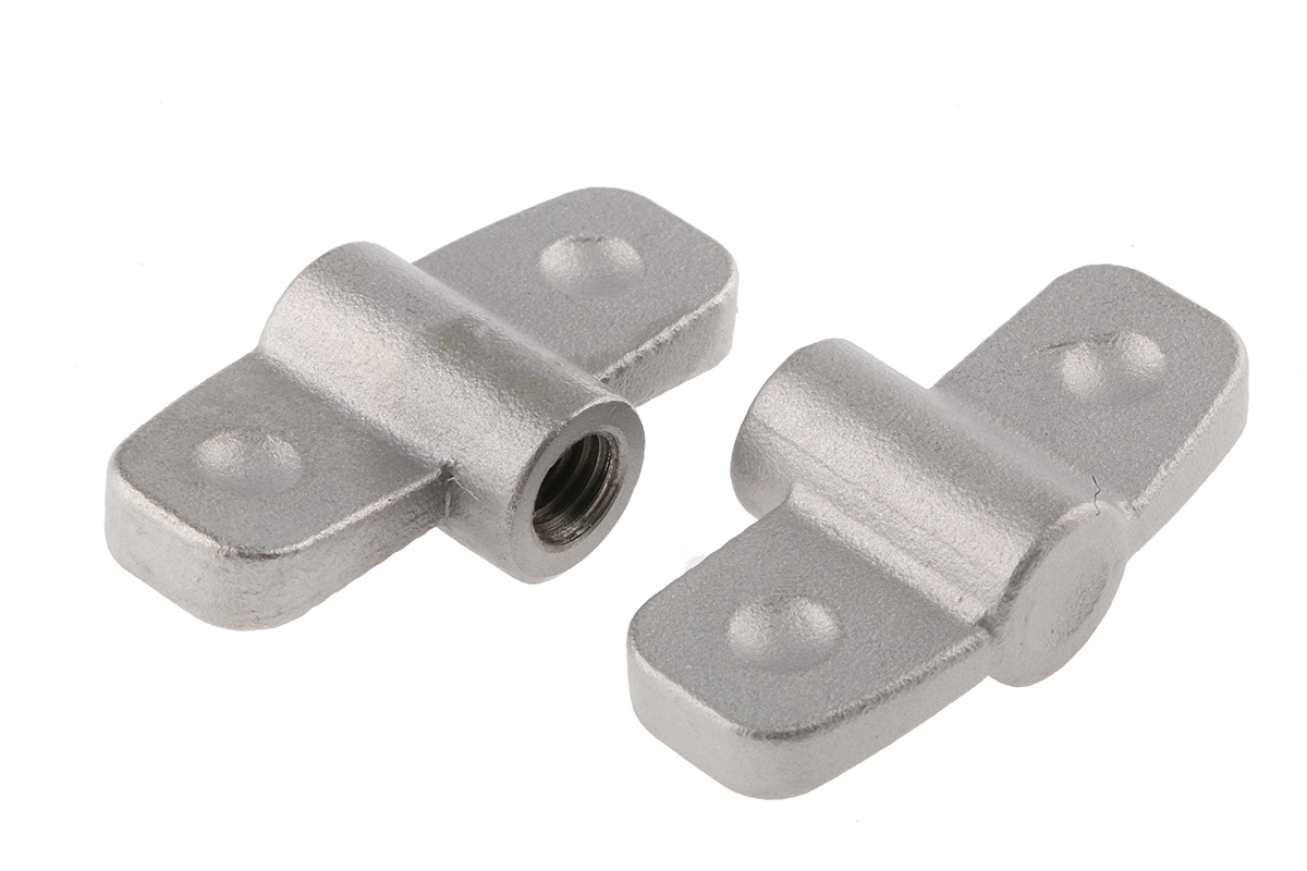 RS PRO Silver Wing Clamping Knob, M10, Threaded Hole