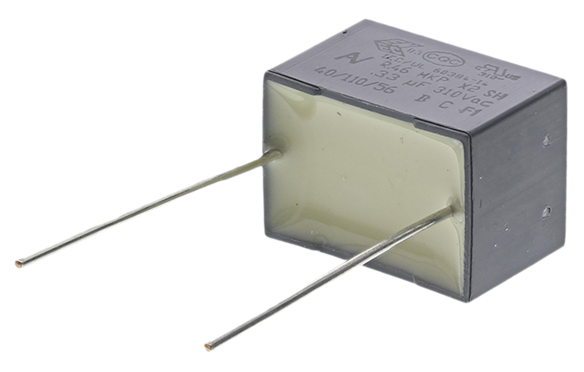 KEMET R46 Polypropylene Film Capacitor, 310V ac, ±10%, 330nF, Through Hole