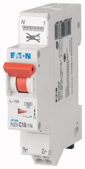 Eaton MCB, 1+N, 10A Curve C
