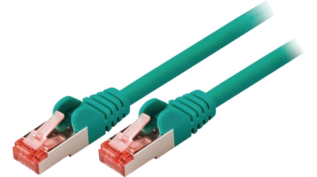 NedisCCGP85, 250mm Cat6, Green RJ45 to Male RJ45 Male, S/FTP, Terminated LSZH, PVC Sheath