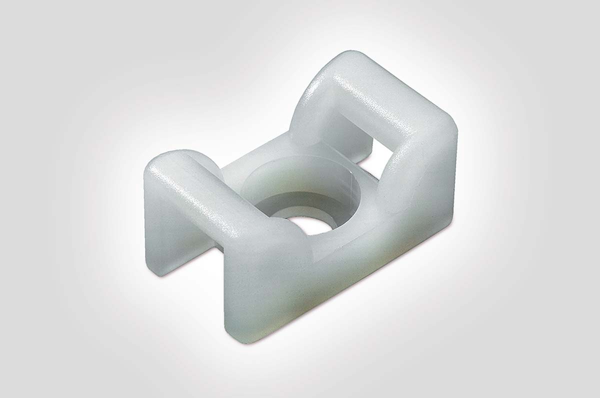 HellermannTyton Self Adhesive Blue Cable Tie Mount 14.3 mm x 24.8mm, 8.3mm Max. Cable Tie Width