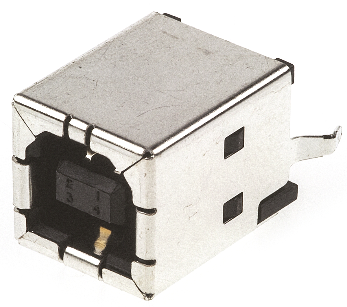 TE Connectivity Straight, Through Hole, Socket- Single Port Type B 2.0 USB Connector