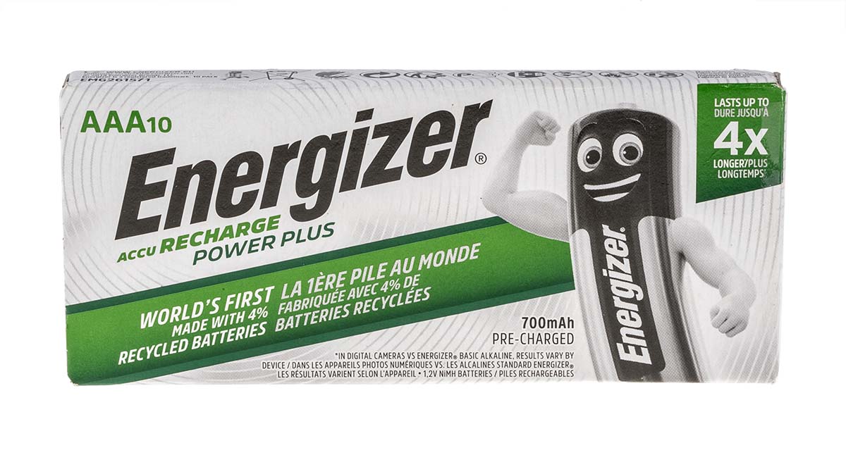 Energizer NiMH Rechargeable AAA Battery, 700mAh, 1.2V