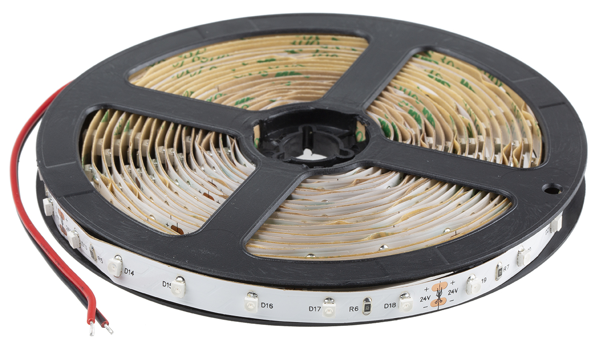 RS PRO 24V Yellow LED Strip Light, 5m Length