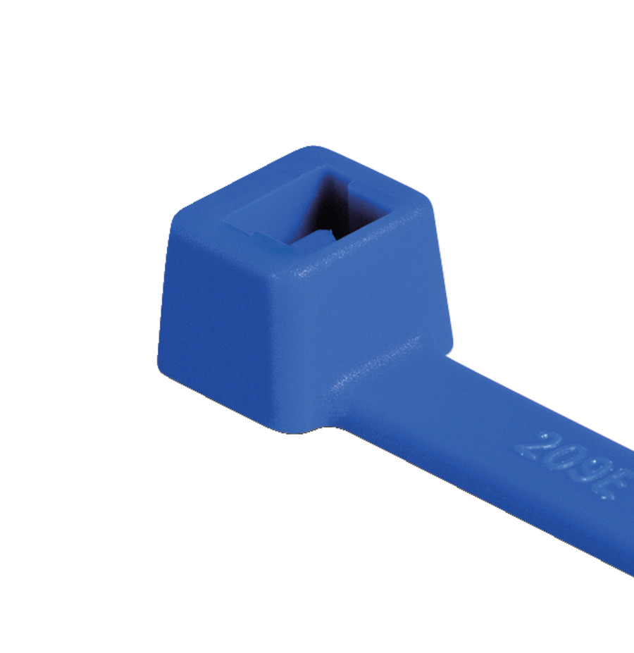 HellermannTyton Cable Tie, Releasable, 365mm x 7.6 mm, Blue Polyamide 6.6 (PA66), Pk-100