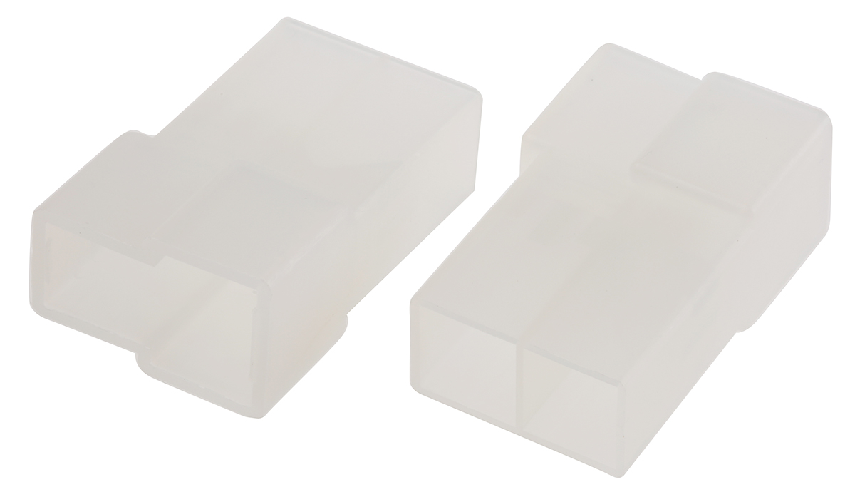 TE Connectivity, FASTIN-FASTON .250 2 Way Nylon Crimp Terminal Housing, Natural