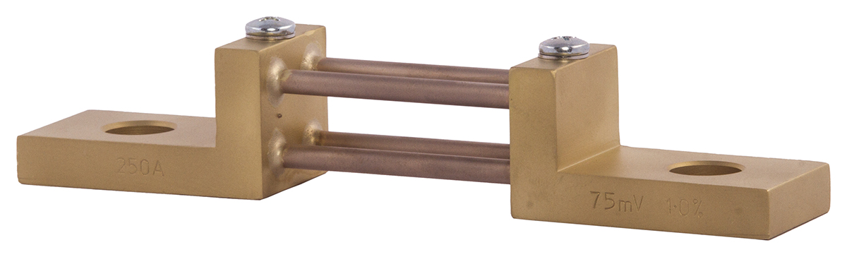 Sifam Tinsley Brass-Ended Shunt, 250 A Max, 75mV Output