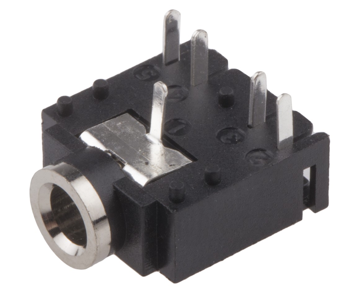 RS PRO Jack Connector 3.5 mm PCB Mount Stereo Socket, 5Pole
