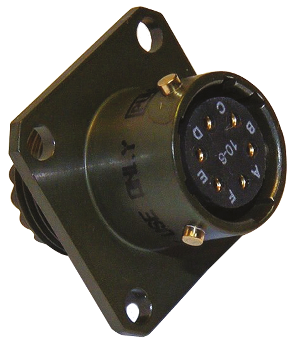 Amphenol Limited, 62GB 10 Way Flange Mount MIL Spec Circular Connector Receptacle, Socket Contacts,Shell Size 12,