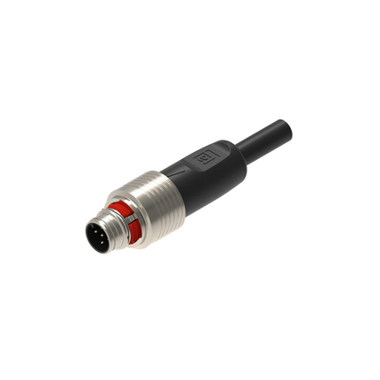 Lumberg Automation Industrial Circular Connector Cordset, 4 Contacts, Cable, M12 Connector, Plug, Male, IP67, IP65, M12