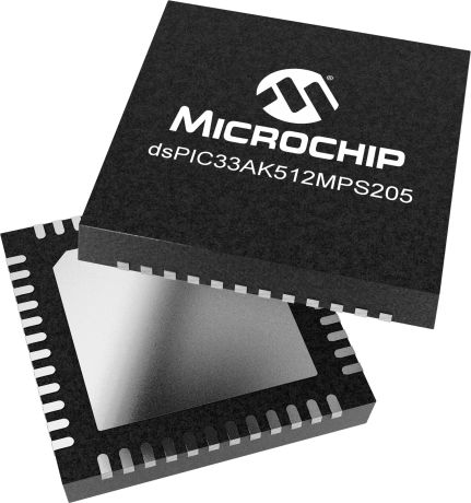 dsPIC33AK512MPS205-I/M7 Microchip dsPIC33A, 16bit Digital Signal Processor 200MHz 512 KB Flash 48-Pin VQFN