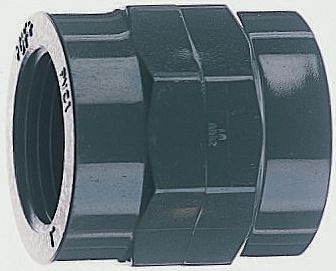 Georg Fischer Plastic Pipe Fitting, Straight Threaded Socket, Rp 1/4in to Rp 1/4in