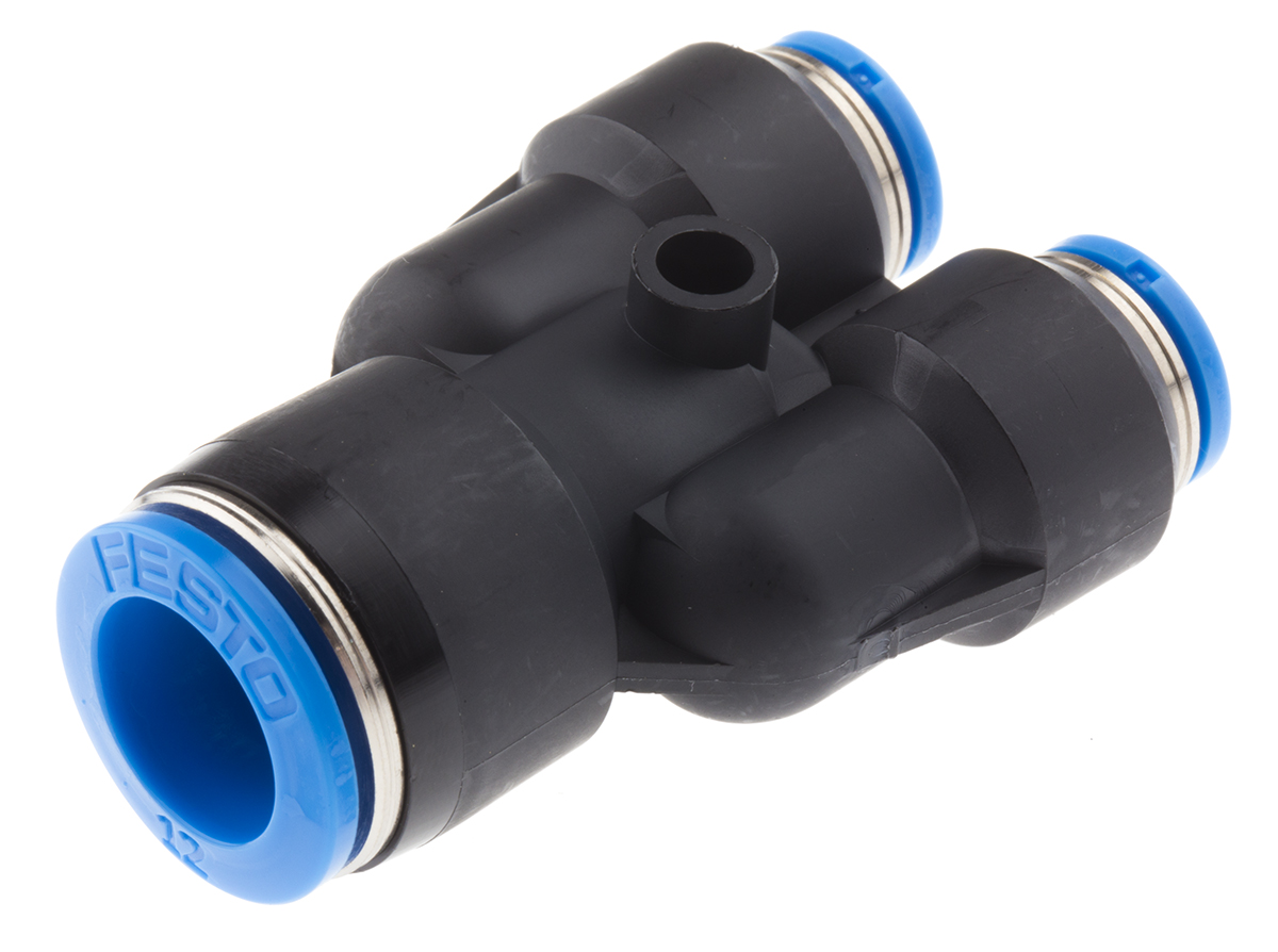 Festo QSY Series Y Tube-to-Tube Adaptor, Push In 12 mm to Push In 8 mm, Tube-to-Tube Connection Style, 130612