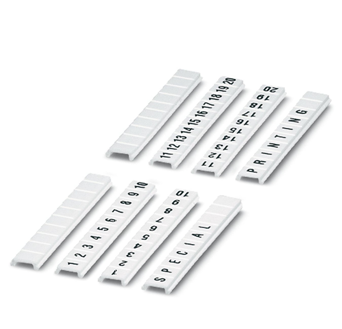 Phoenix Contact, 5, LGS:FORTL.ZAHLEN 11-20, ZBF 3 Zack Marker Strip Flat for use with Terminal Block Width 3.5 mm