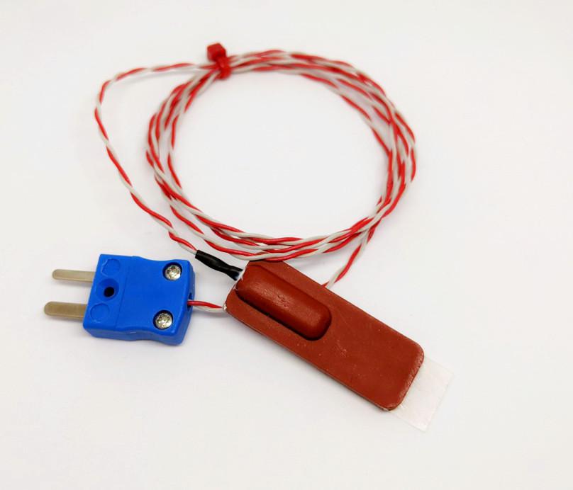 RS PRO Type K Rubber Patch Thermocouple 1m Length, 40 x 13 x 5mm Diameter → +150°C