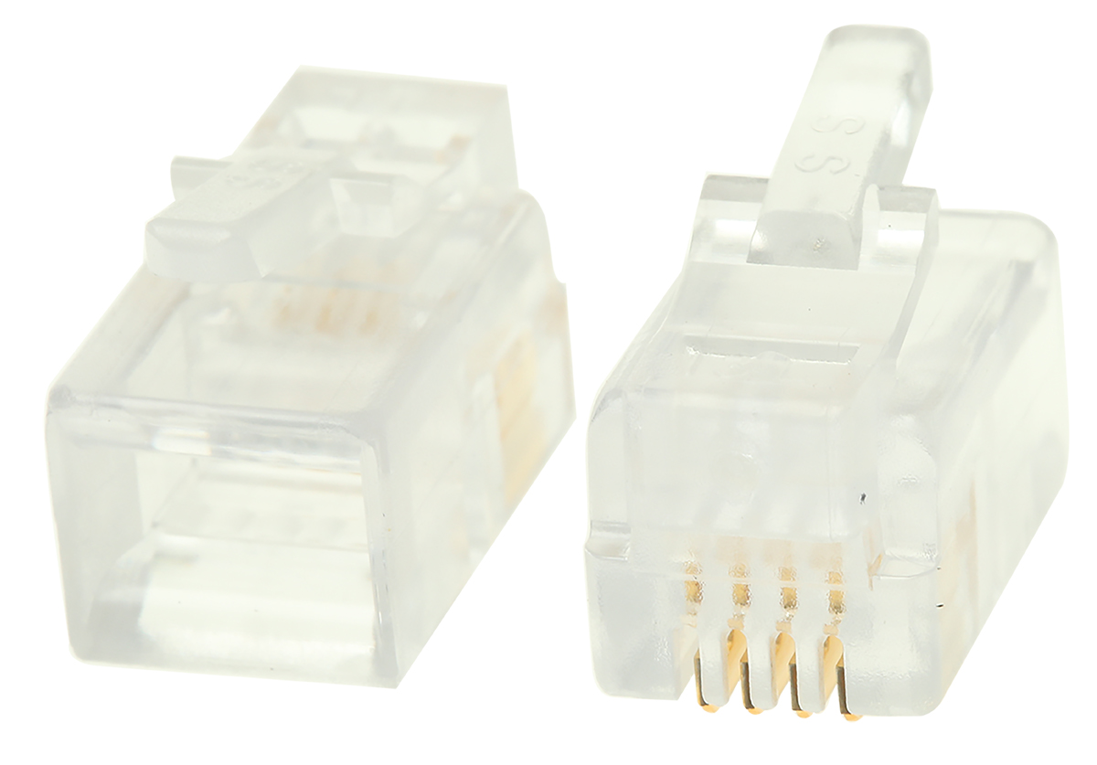 Bel-Stewart 940-SP Series Male RJ22 Connector, Cable Mount Straight 4P4C -Way