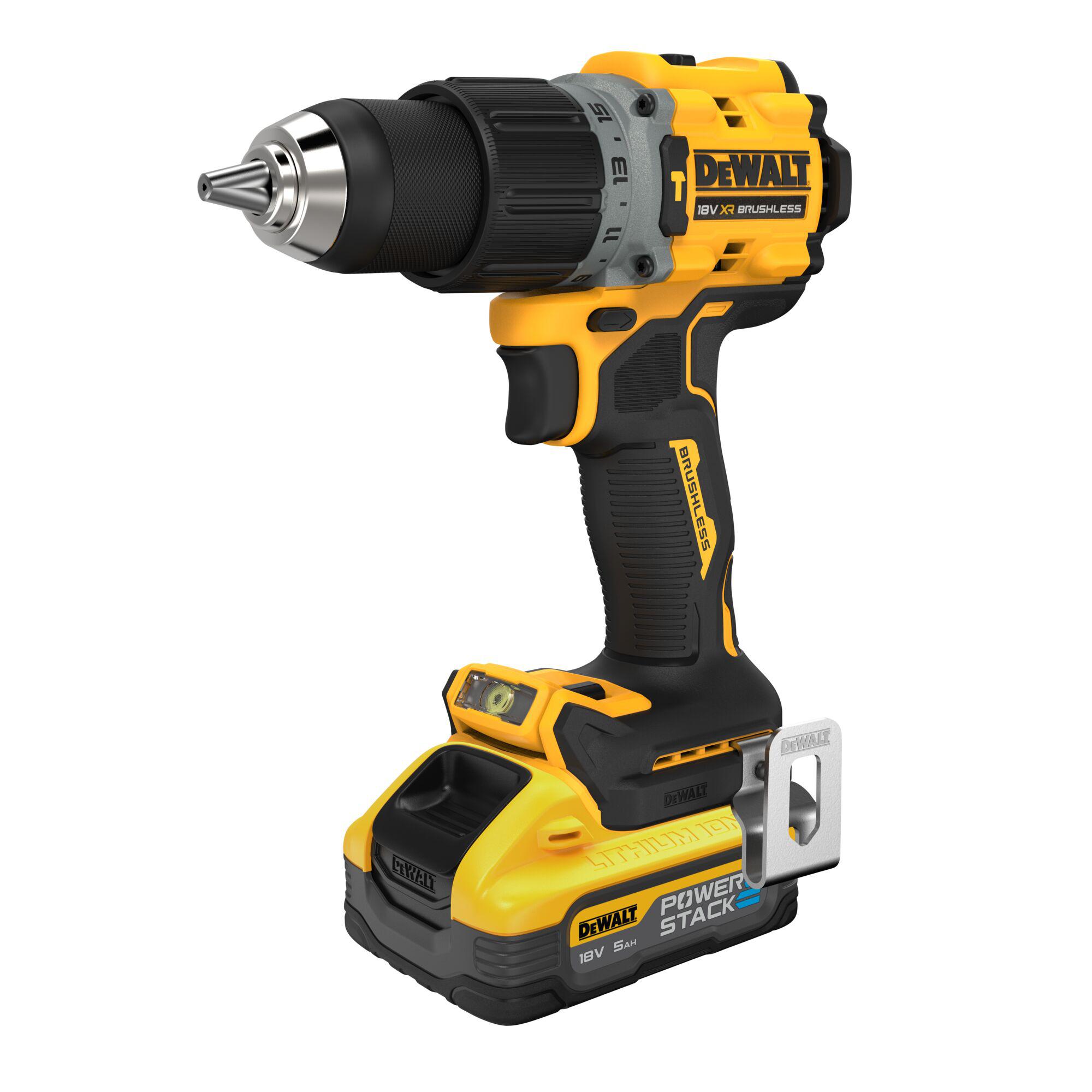 DeWALT XR POWERSTACK 18V Cordless Hammer Drill Li-Ion, Euro Plug