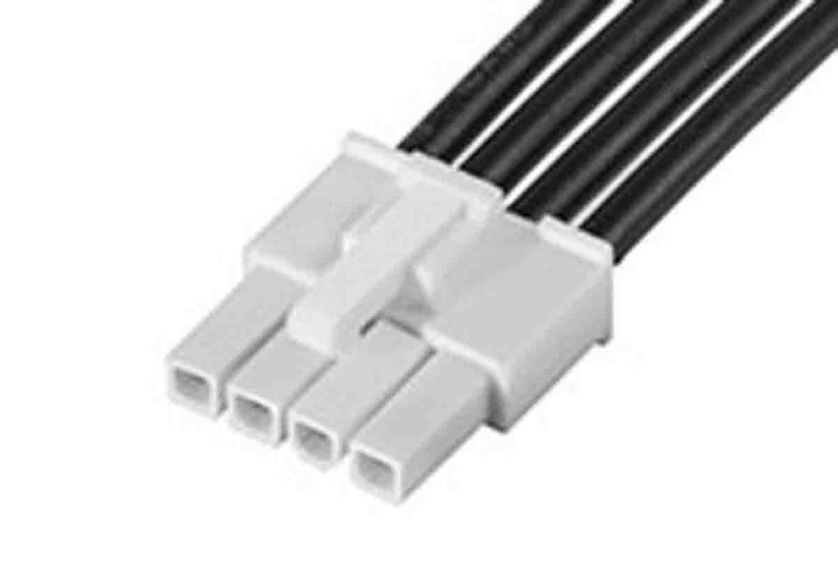Molex 1 Way Female Mini-Fit Jr. to 1 Way Female Mini-Fit Jr. Wire to Board Cable, 600mm