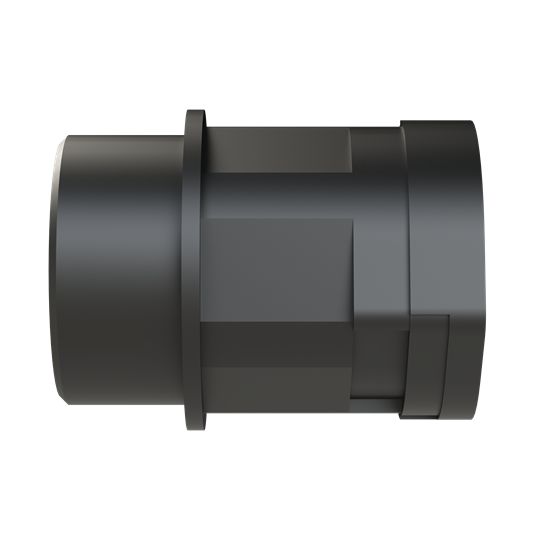 Straight Connector, Conduit Fitting, 23mm Nominal Size, M32, Polyamide 6, Black