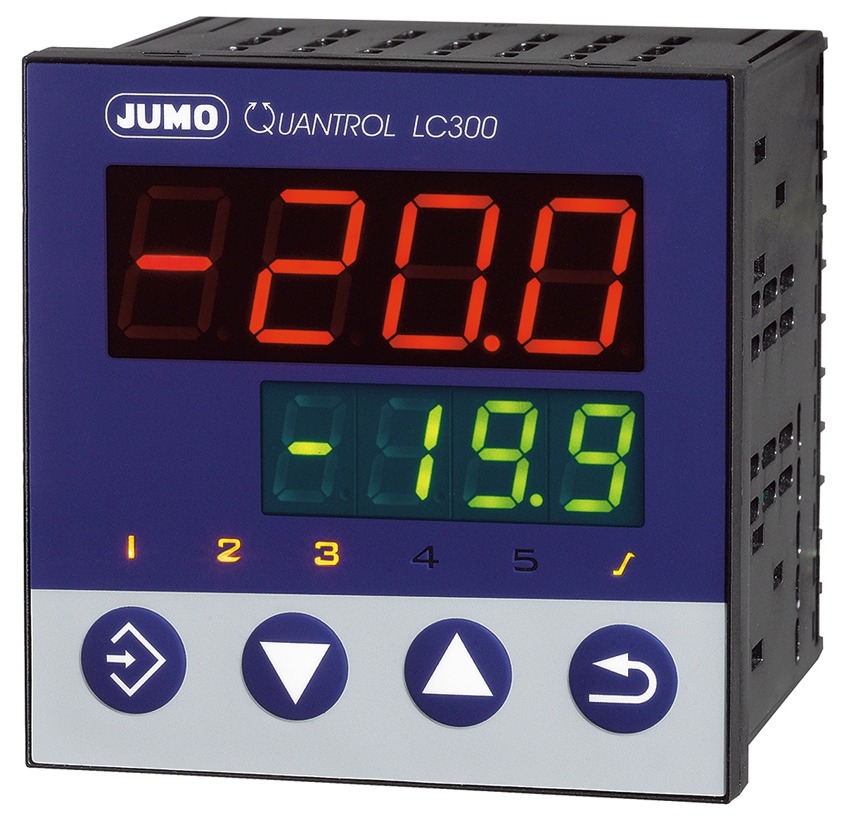 Jumo QUANTROL PID Temperature Controller, 96 x 96mm, 2 Output Logic, Relay, 20 → 30 V ac/dc Supply Voltage PID