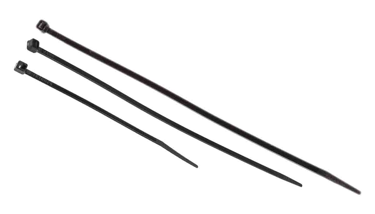 RS PRO Cable Tie Kit, Black PA66MP, Pk-1