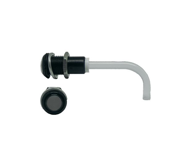 RHD-0900-3000-F9PS67PR Bivar, Panel Mount Right Angle LED Light Pipe, Smoke Round Lens