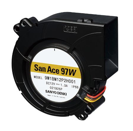 Sanyo Denki 9W1B Series Centrifugal Fan, 24 V dc, 38.5cfm, DC Operation, 97 x 33mm