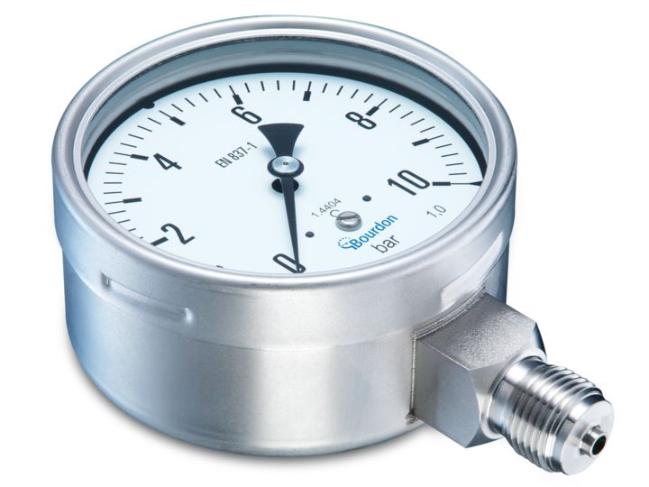 Bourdon G 1/2 Analogue Pressure Gauge 3bar Bottom Entry 100mm Outside Diameter