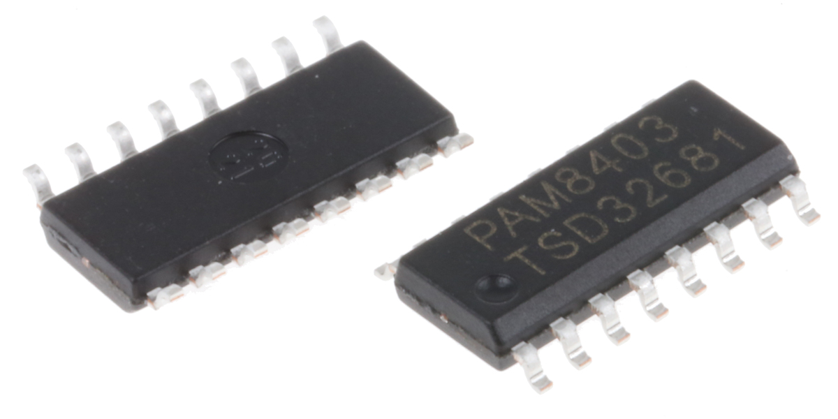 DiodesZetex,Audio1.8W, 16-Pin SOP PAM8403DR