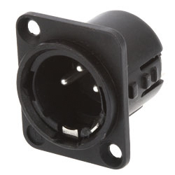 Deltron Panel Mount XLR Connector, Male, 50 V ac, 3 Way, Silver Plating