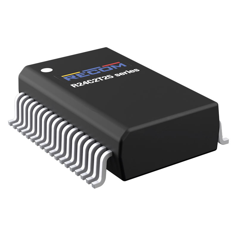 Recom R24C2T25 DC-DC Converter, 2.5 → 22.5V dc/ -12 And 100mA Output, 21 → 27 V dc Input, 2W, Surface