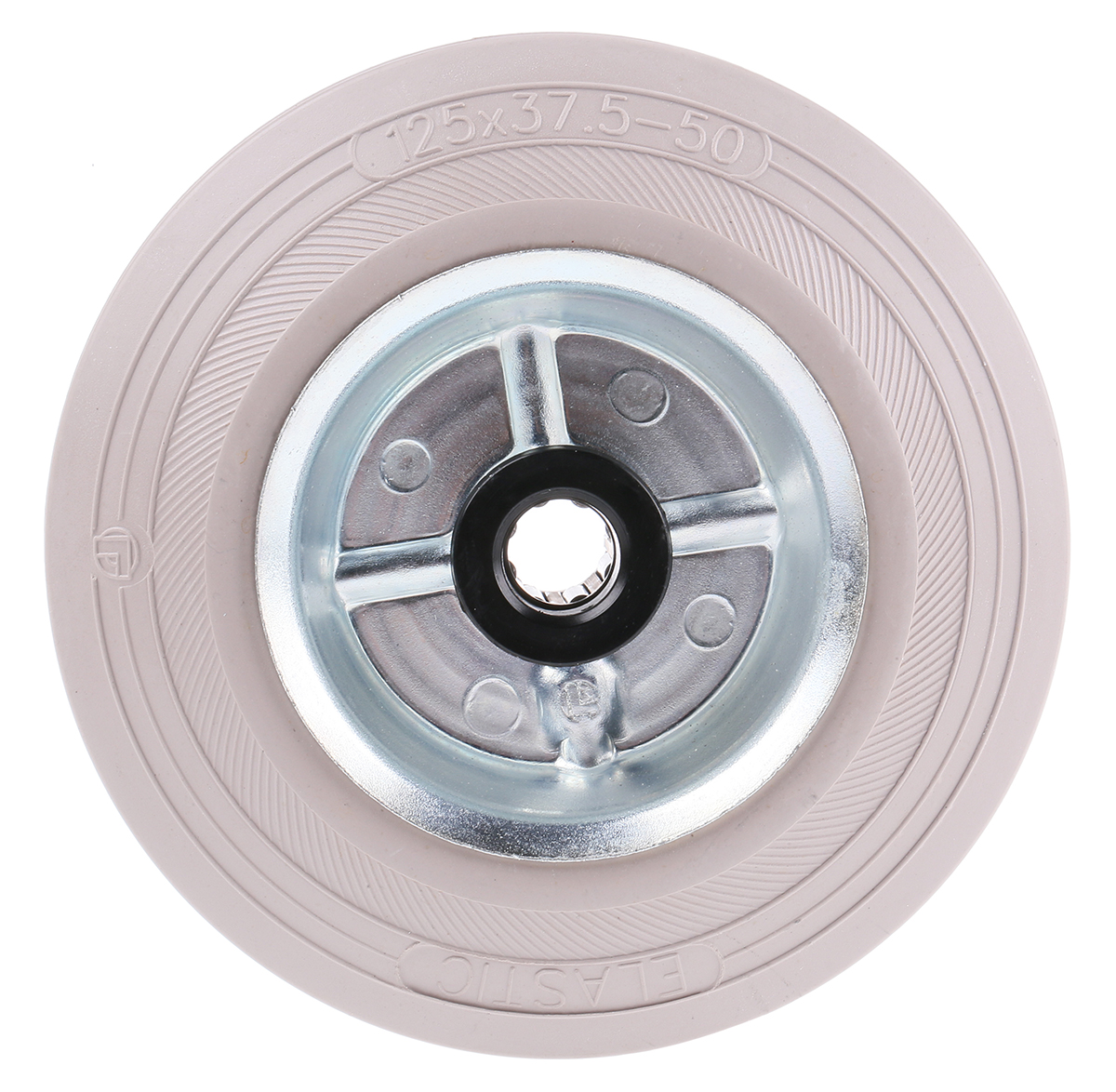 LAG Black, Grey Rubber Non-Marking, Quiet Operation, Shock Absorbing Trolley Wheel, 120kg