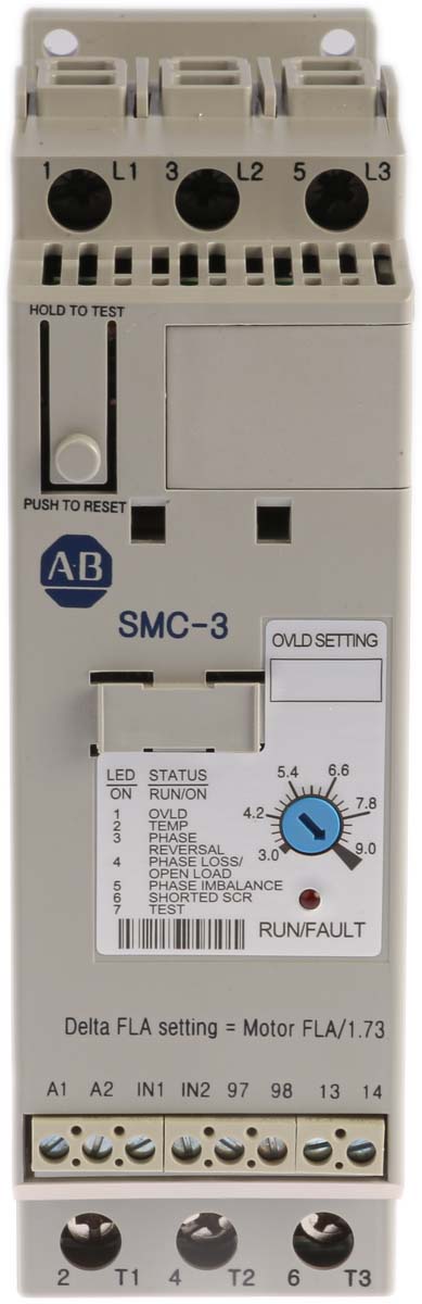 Allen Bradley Soft Starter, , 4 kW, 460 V ac, 3 Phase, IP2X