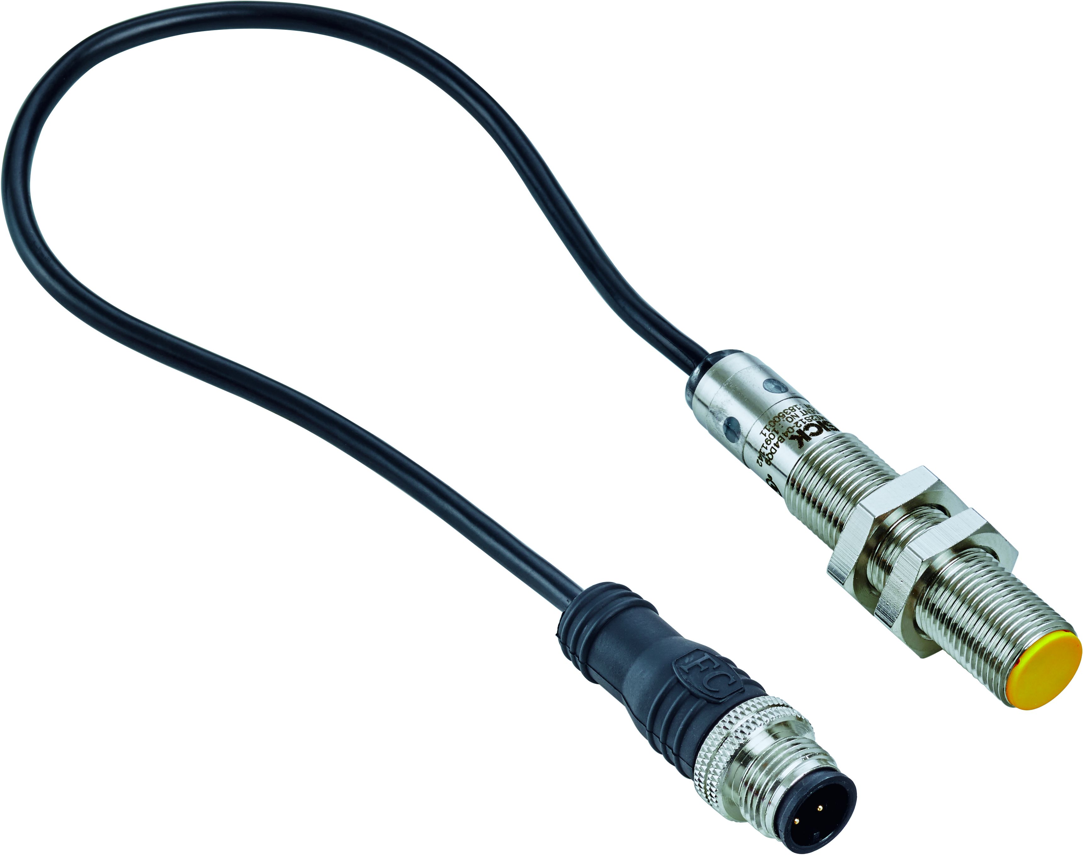 SICK IME2S Series Flush Inductive Non-Contact Safety Switch, 24V dc, Nickel Plated Brass Housing, 2NO, M12