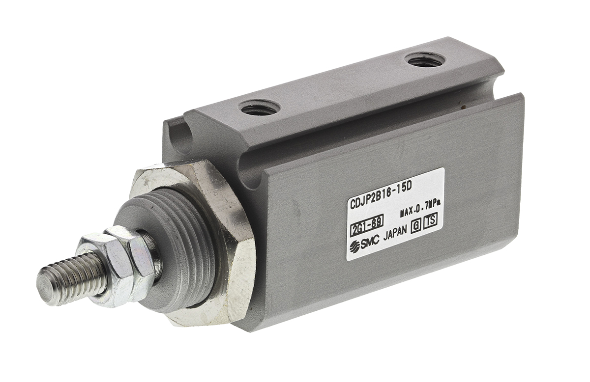SMC 15 mm Pneumatic Piston Rod Cylinder - CDJP2 Series, Double Acting Acting