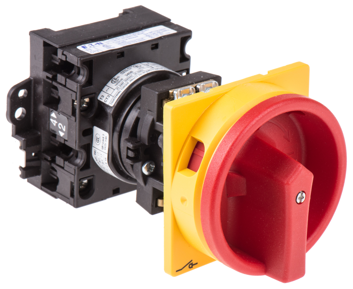 Eaton 2P Pole Panel Mount Isolator Switch - 32A Maximum Current, 13kW Power Rating, IP65