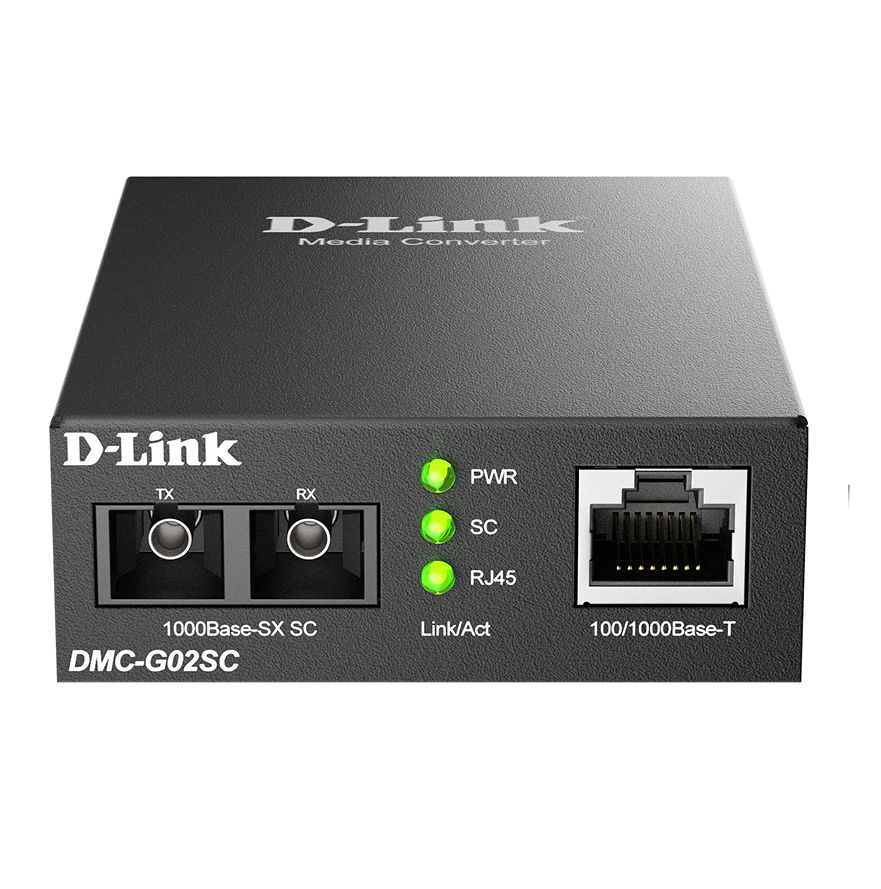 D-Link RJ45 Ethernet Media Converter, Multi Mode, Multi Mode 550m