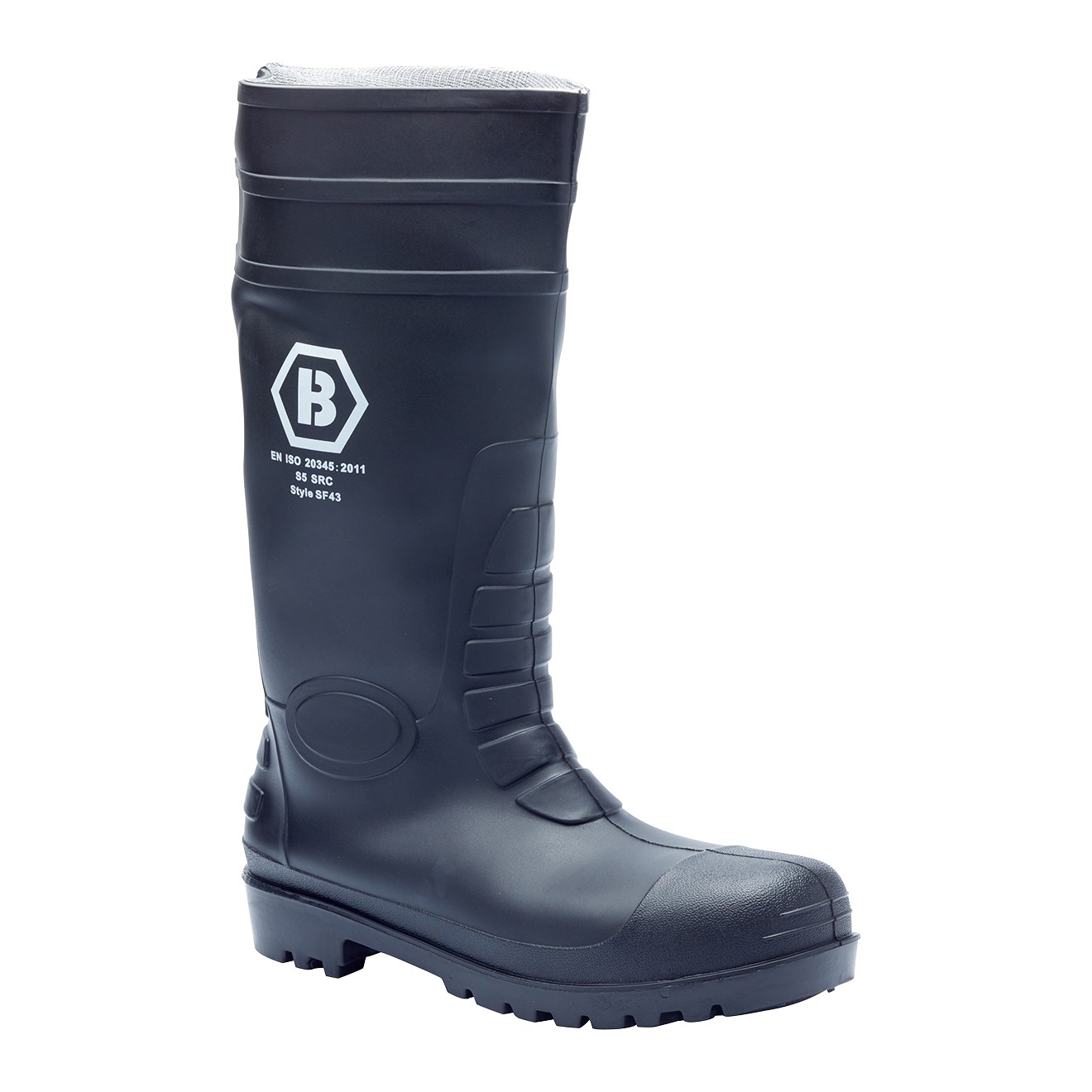 Blackrock SF43 Black Steel Toe Capped Unisex Safety Wellingtons, UK 6, EU 39